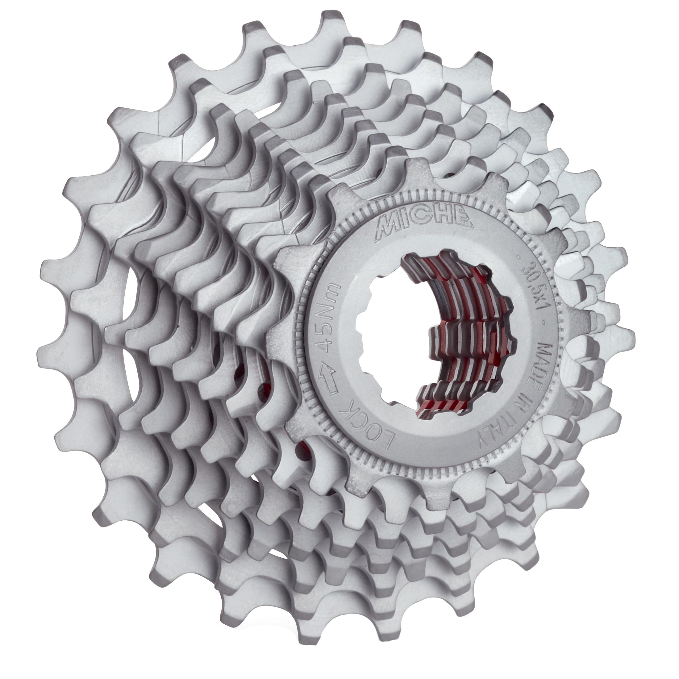 Miche Primato 10 Speed Cassette, Silver, 11/27t, Compatible with Shimano HG