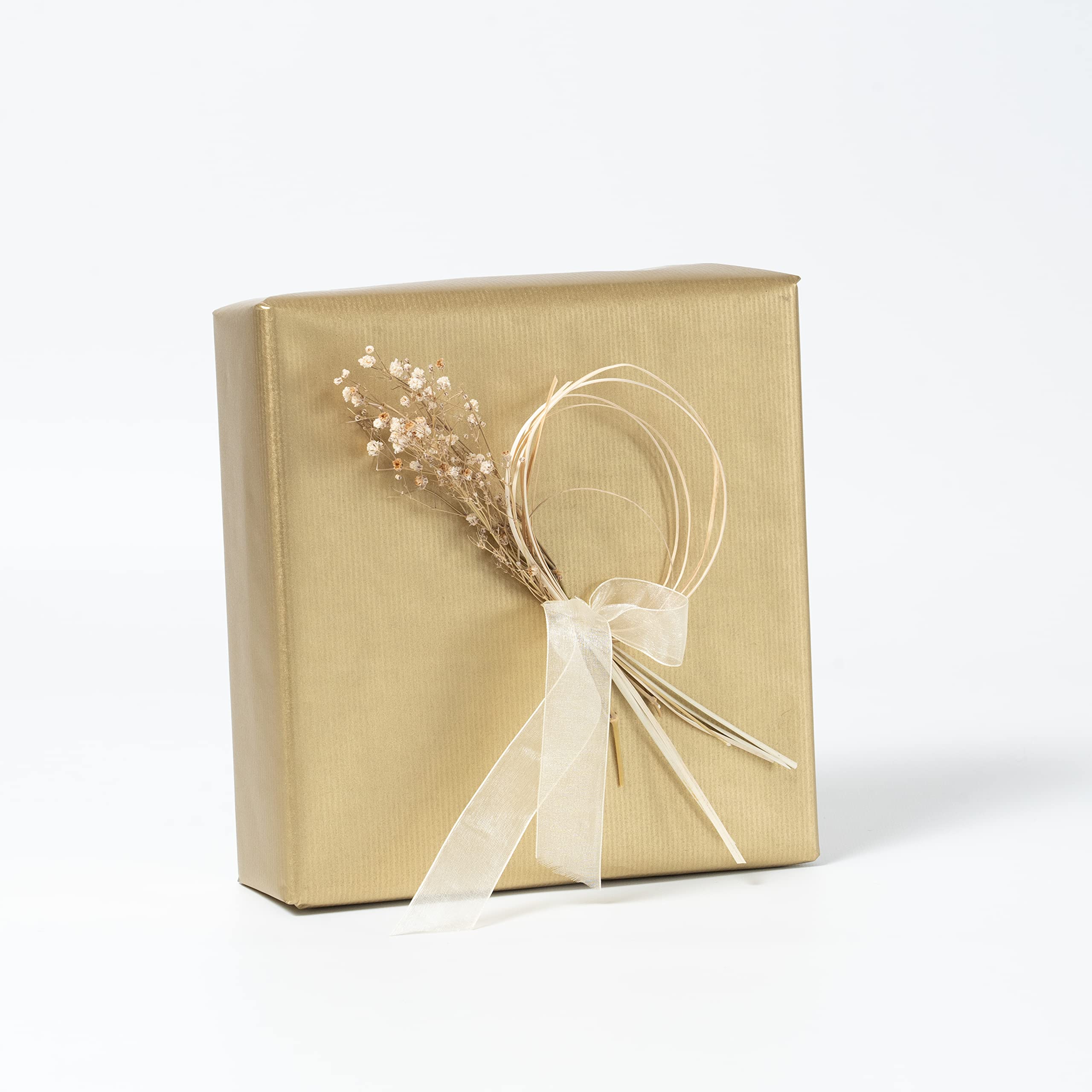 PAKOT Bobina Papel Kraft Oro para Regalo y Embalaje Profesional 70 cm x 100 m 60 g para Tiendas, Negocios, Floristerías, Eventos y Manualidades