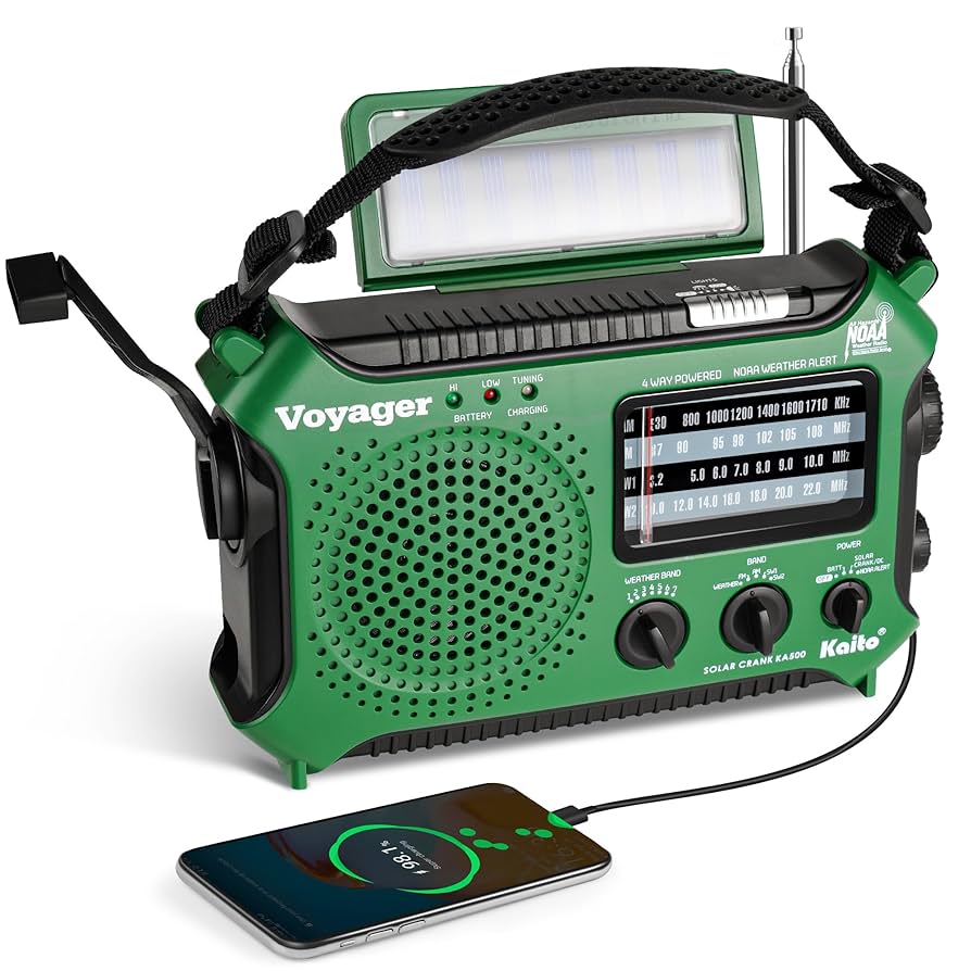 kayo•*¨*•.¸♬︎ Amazon.com: Kaito KA500GRN 5-Way Powered Emergency AM/FM/SW