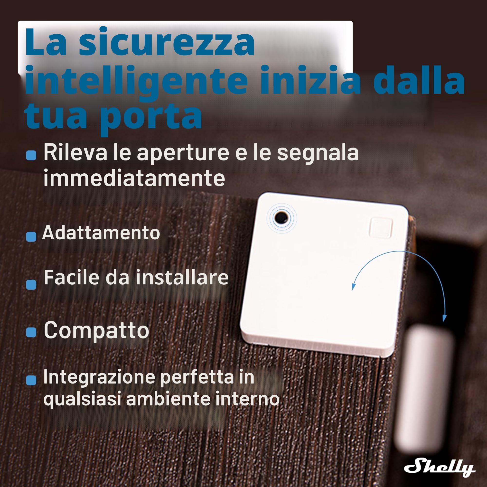 Shelly Smart Security Bundle | Pacchetto Sicurezza Intelligente | Dispositivi Bluetooth | Domotica | Nessun Hub richiesto | Lunga durata della batteria | Zone di allarme personalizzate