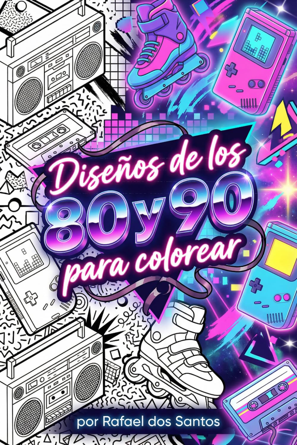 Diseños de los años 80 y 90 para colorear