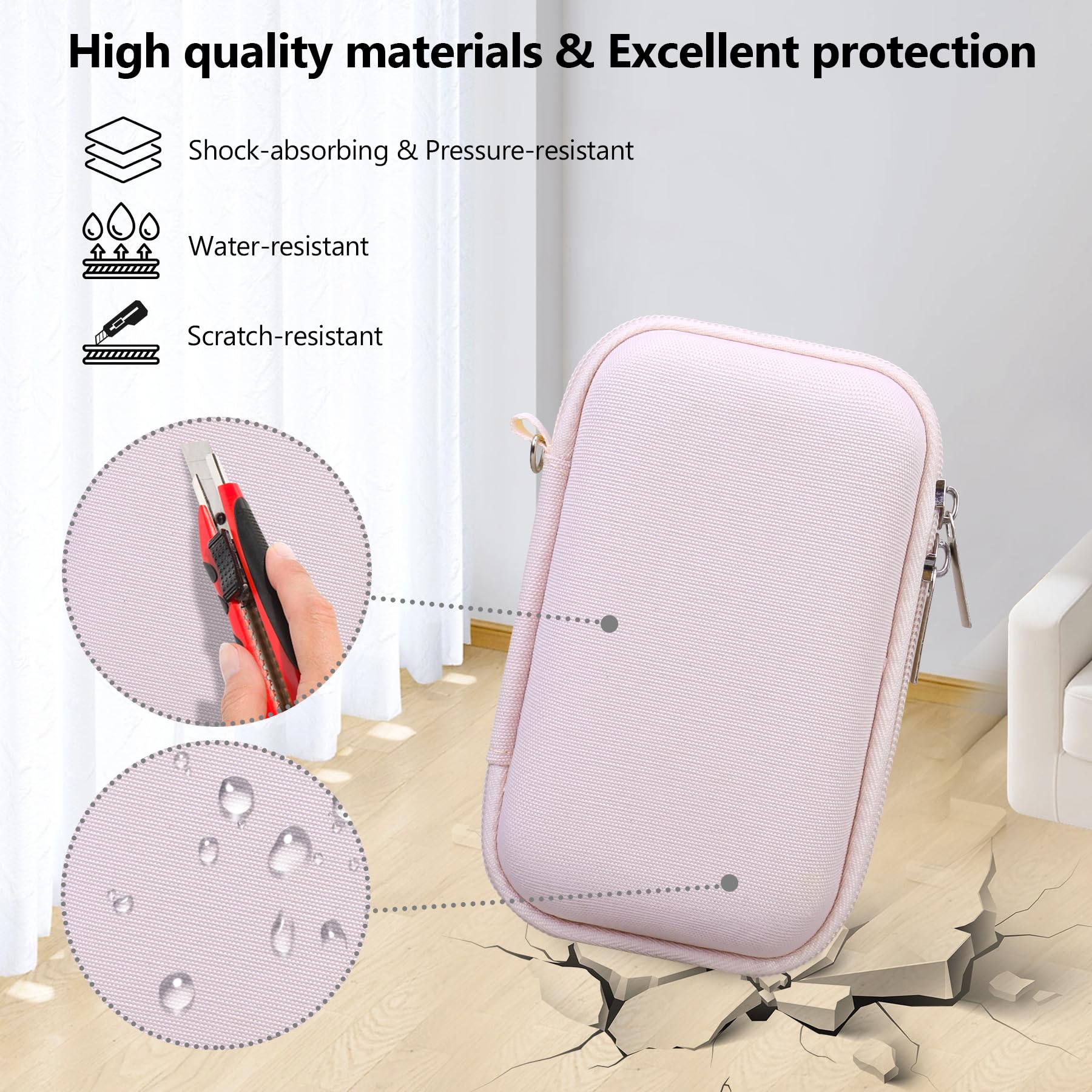 Custodia per fotocamera Canon PowerShot SX740 HS, SX730 HS,custodia rigida*1+custodia morbida in silicone*1,custodia protettiva morbida in silicone con copriobiettivo rimovibile, Rosa gelatina