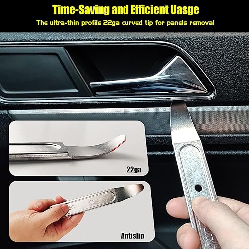 Miniatura 9 de Kathleno 4140 Pry Tool, Pry Bar Trim Removal Tool Pry Tool, Pocket Mini Pry Bar, Door Panel Removal Tool, Removing Auto Trim Interior and Exterior