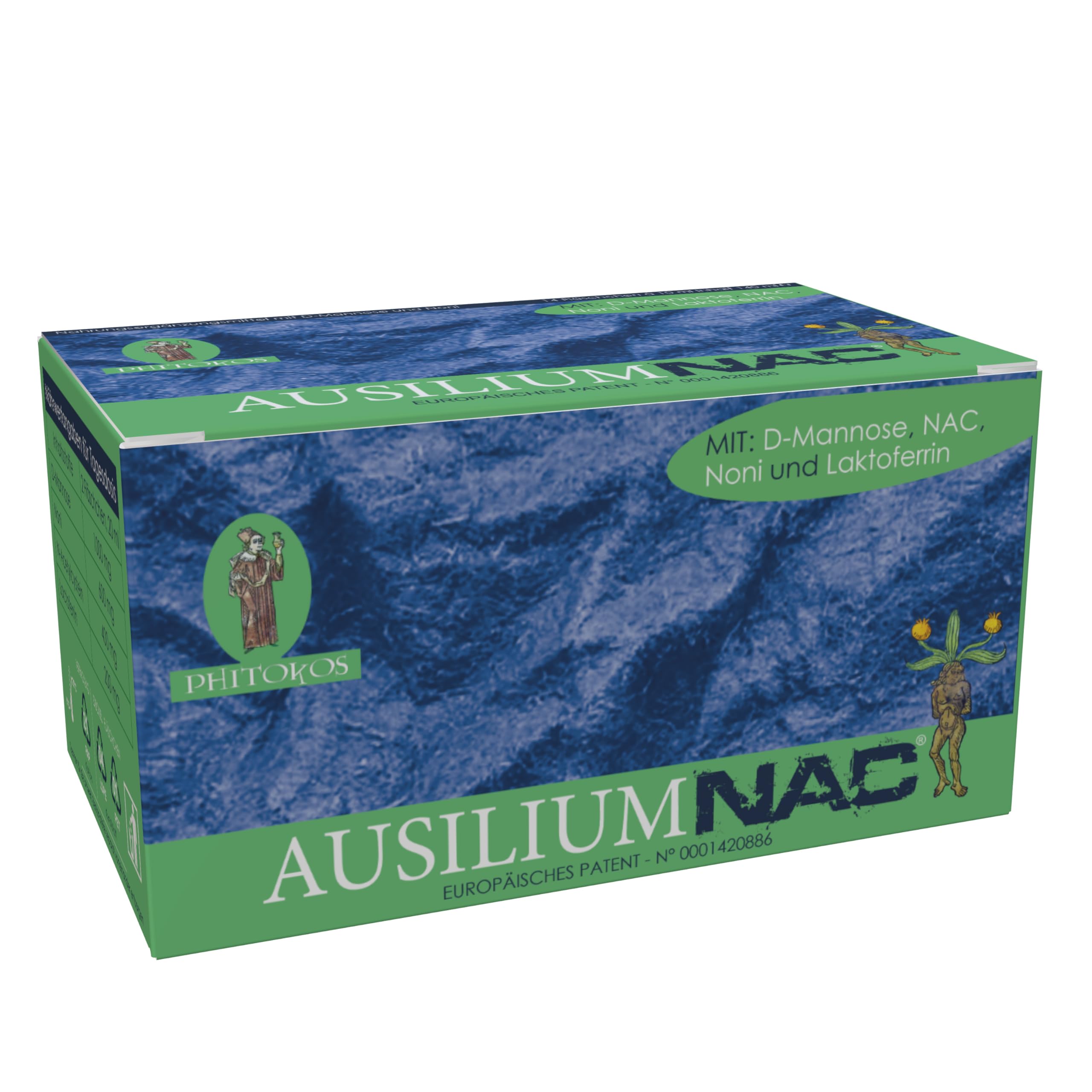 AUSILIUM NAC- Nahrungsergänzungsmittel mit D-Mannose- Bei wiederkehrender Blasenentzündung - 14 Fläschchen