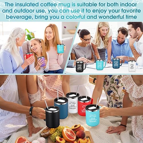 Miniatura 5 de Umigy 24 tazas de café de agradecimiento a los empleados, regalo de agradecimiento por ser impresionante, taza de campamento de 17 onzas con asa,