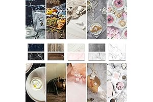 EOAJAFOU 5PCS 10Patterns Food Photography Backdrop