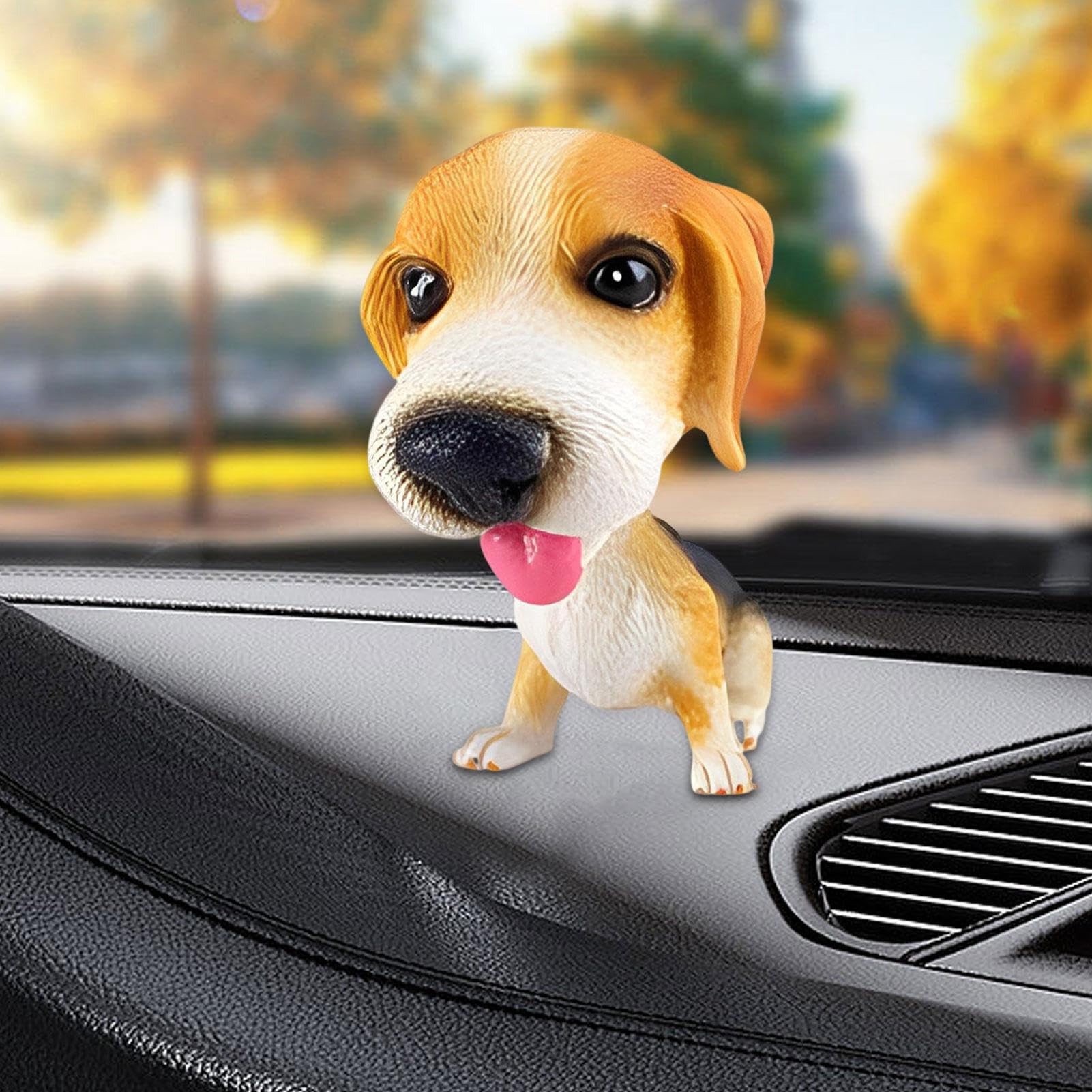Amazon.co.jp: 車用犬ボブルヘッド - 首振り人形ダッシュボード装飾