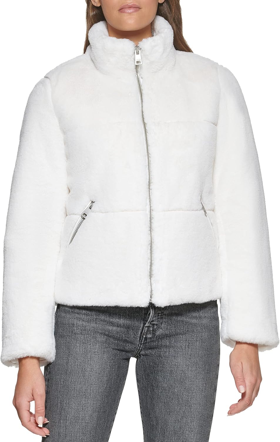 Levi’s Women’s The Breanna Sherpa Collar Puffer Jacket Faux-Leather Levi’s Women’s The Breanna Sherpa Collar Puffer Jacket Faux-Leather