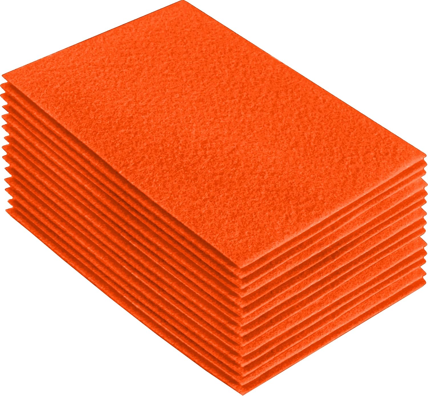 FabricLA Acrylic Felt Sheets for Crafts - Soft Precut 9 X 12 Inches (22.5cm X 30.5cm) Felt Squares - Use Felt Fabric Craft Sheets for DIY, Hobby, Costume, and Decoration - Light Orange, 24 Pieces