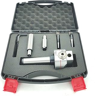 Boring Head Diameter 62 mm with 2 x Fly Cutting Tool Holders & 2 x Carbide Brazed Tools II 1 Division: 0.01 mm (MT3 (M12 x 1.75 Drawbar))