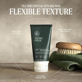 Tea Tree Styling Wax, Adds Definition + Hold, For All Hair Types, 5.1 fl. oz.