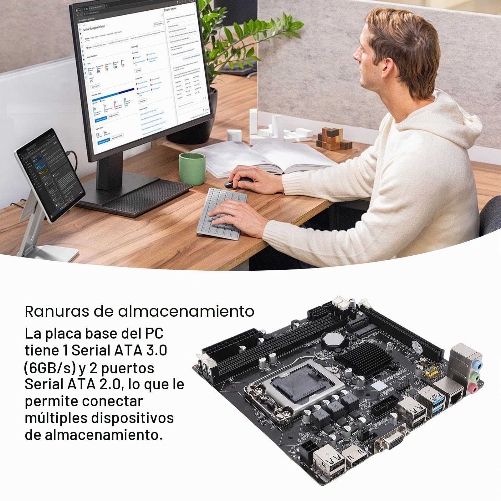 Tosuny Placa Base H81 LGA1150 Mini ITX, Placa Base para Computadora de Escritorio DDR3 de Doble Canal con Ranura M.2 NVMe, SATA 6Gb/s PCIe X16 Compatible con Procesadores Core I3 I5 I7