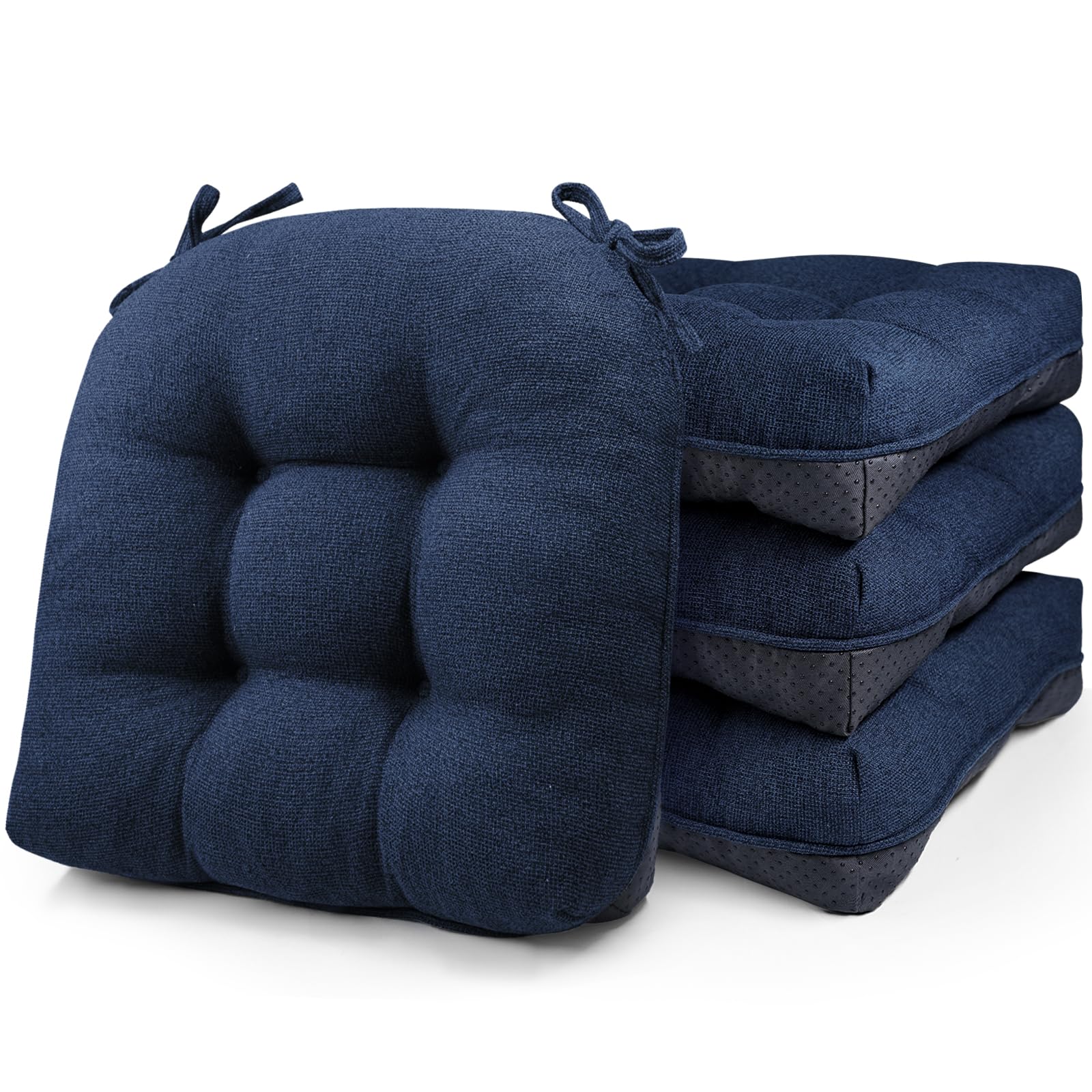 Cojines para silla de comedor con espuma viscoelástica capitoné y base antideslizante