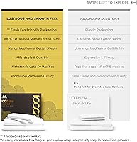 Vista 5 de Mayfair Linen Sábanas de 100% algodón egipcio tamaño individual, juego de sábanas de 1000 hilos de algodón egipcio, 3 piezas (blanco) con bolsillo