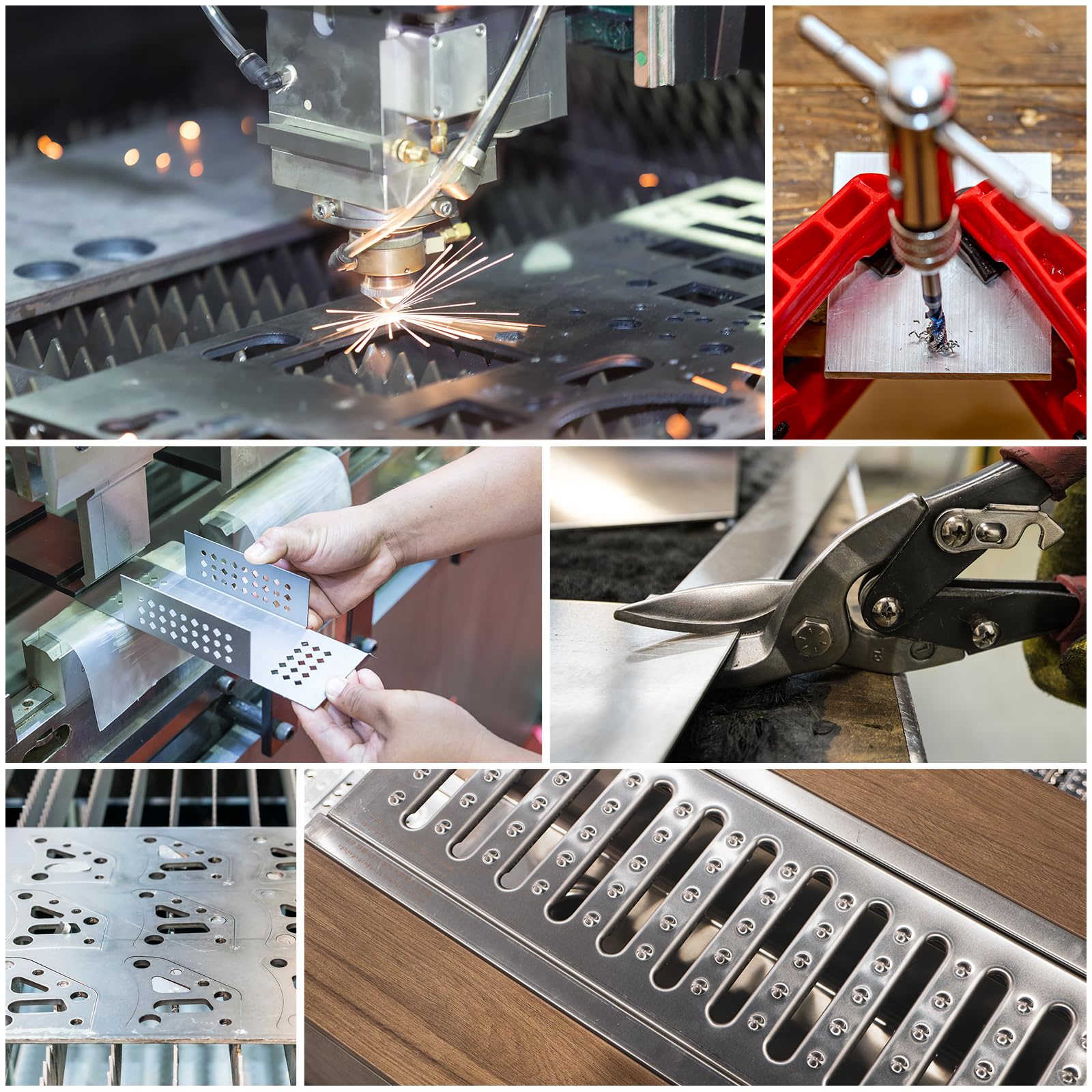QUARKZMAN Lamiera In Alluminio, 2 Pezzi 300mm x 200mm x 6mm (0.24 Pollici) Spessore Piastra Quadrata In Alluminio 6061 Per Uso Industriale, Tonalità Argento