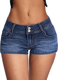 Low Rise Jean Shorts for Women Y2k Stretchy Mini Denim Shorts 2026 Summer Trendy Micro Jorts Country Concert Outfits