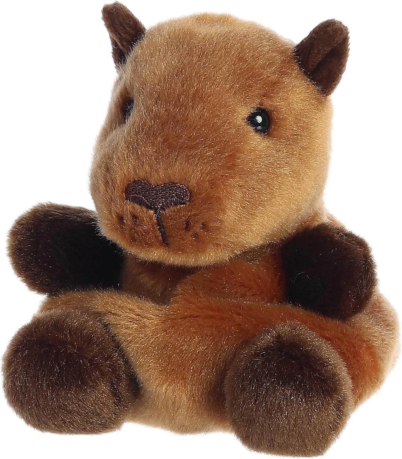 Aurora® Adorable Palm Pals™ Sid Capybara™ Stuffed Animal - Pocket-Sized Play - Collectable Fun - Brown 5 Inches