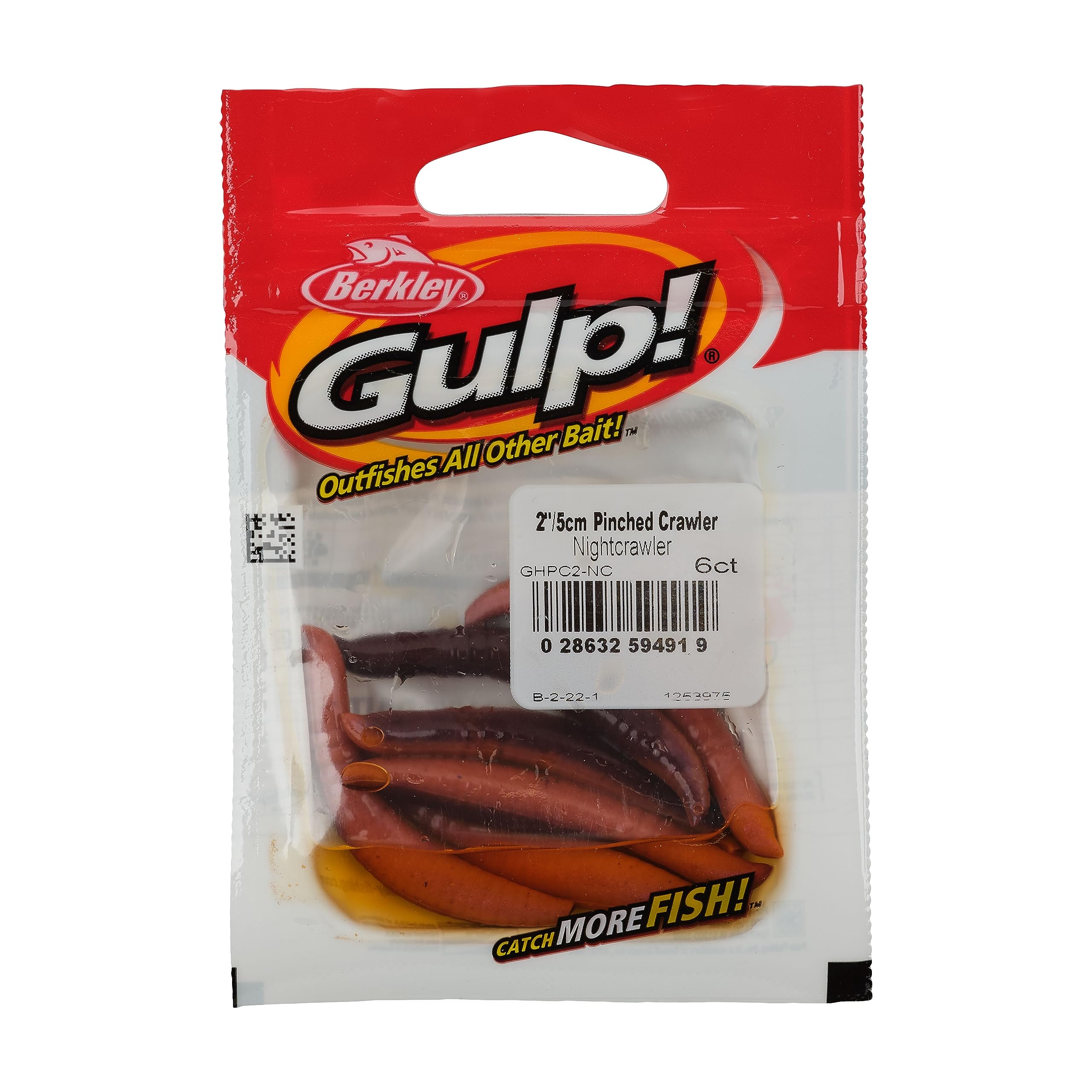 Gulp Rig Gulp Pinched Crawler Half Bag Nightcrawler Rig Berkley Gulp! Pinched ...