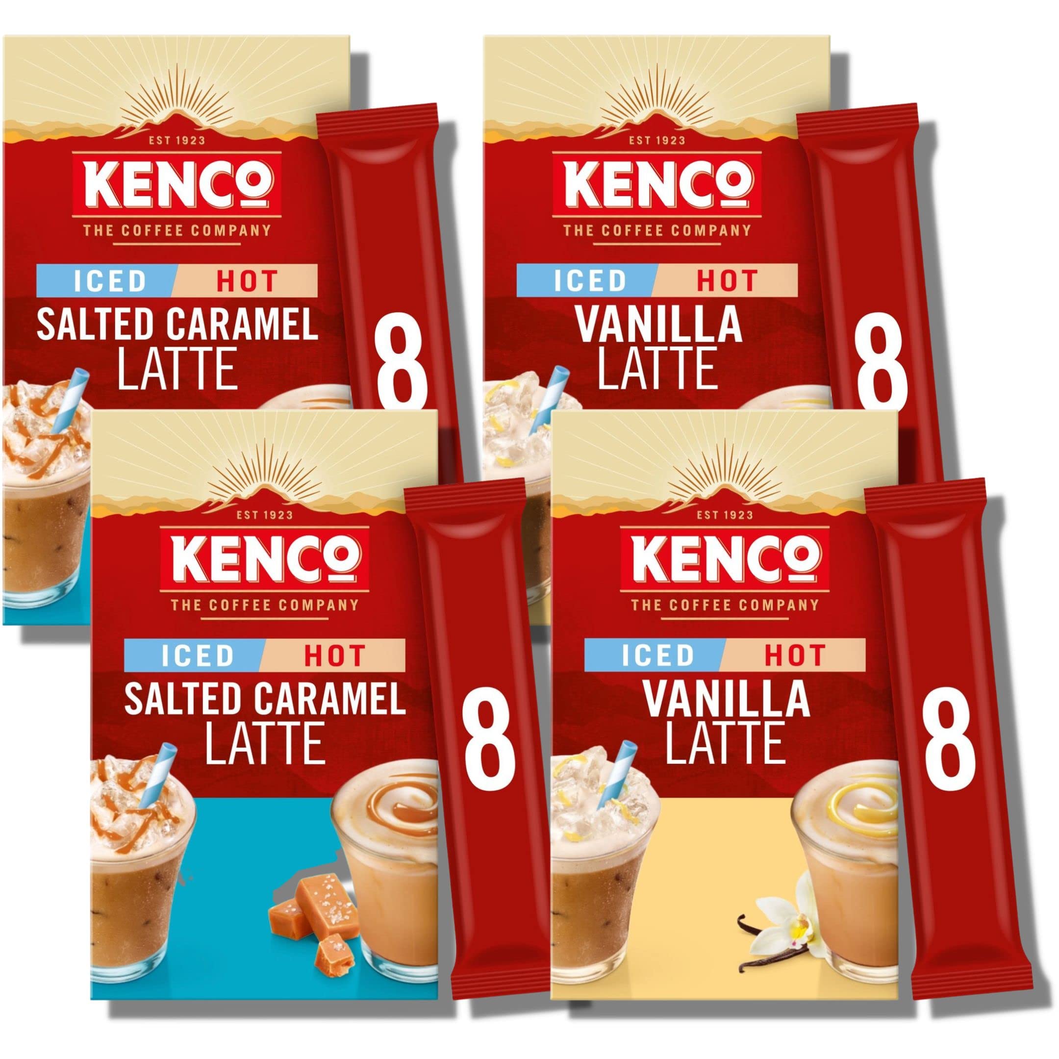 Buy Kenco Iced Latte/Hot Latte Vanilla & Salted Caramel Instant Coffee
