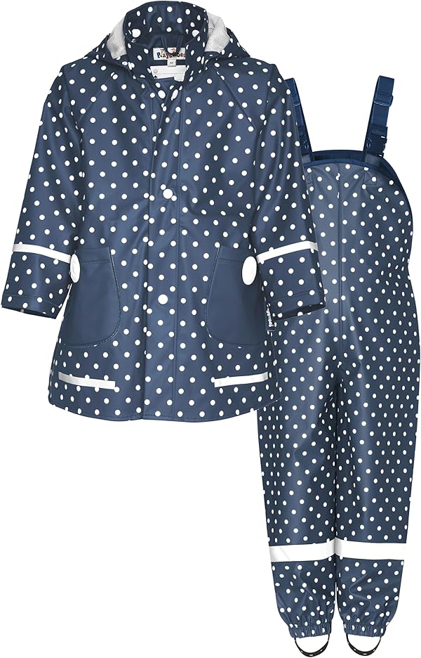 Playshoes Unisex Kinder Regen-set Regenlatzhose Regenanzug (2er Pack)