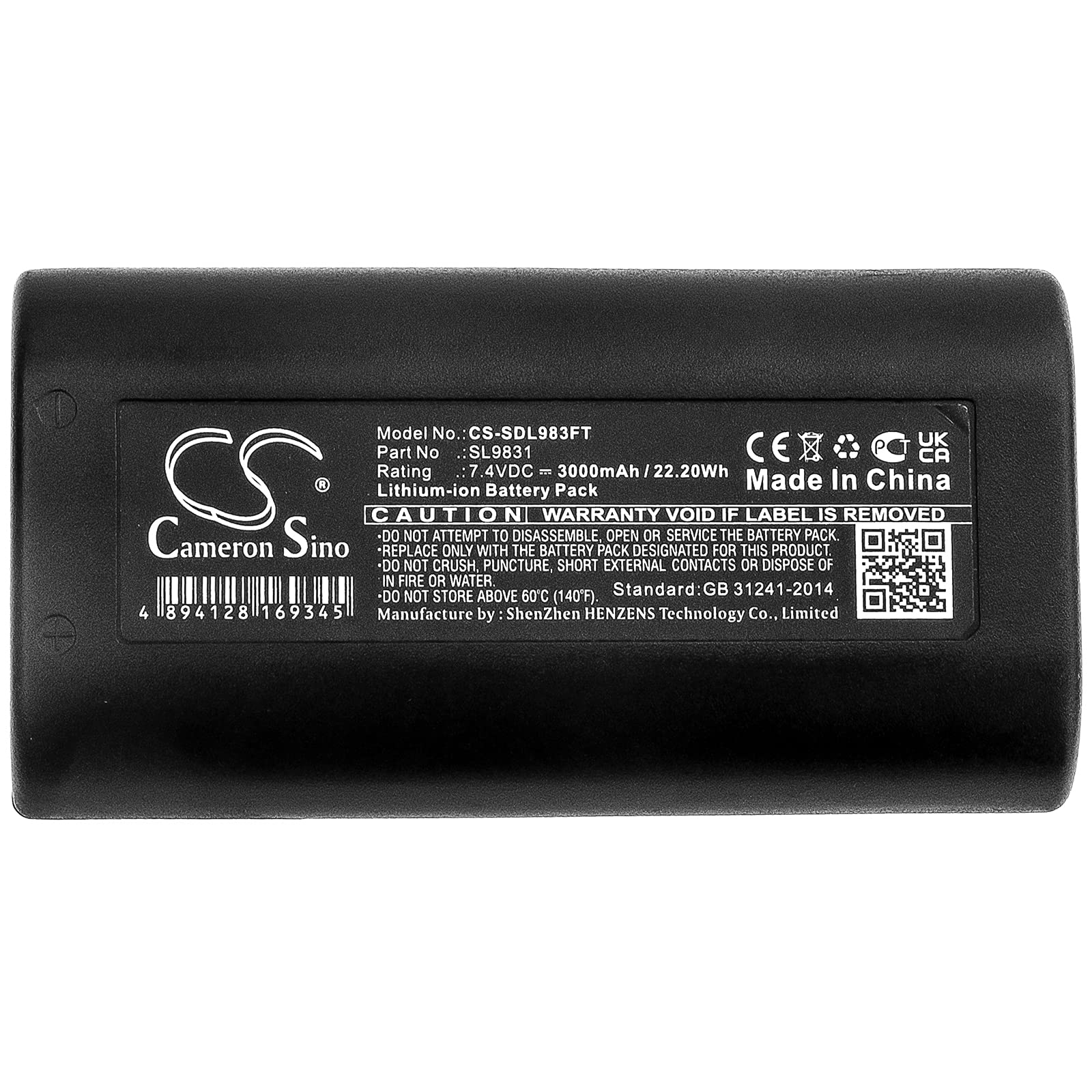 DRAWBELL Battery for SeaLife Sea Dragon 1200,Sea Dragon 1500,Sea Dragon 2000,Sea Dragon 2100SF,Sea Dragon 2500,Sea Dragon 3000,Sea Dragon Fluoro-Dual Beam,SL983,SL984 Part NO SL9831 (3000mAh/7.4V)