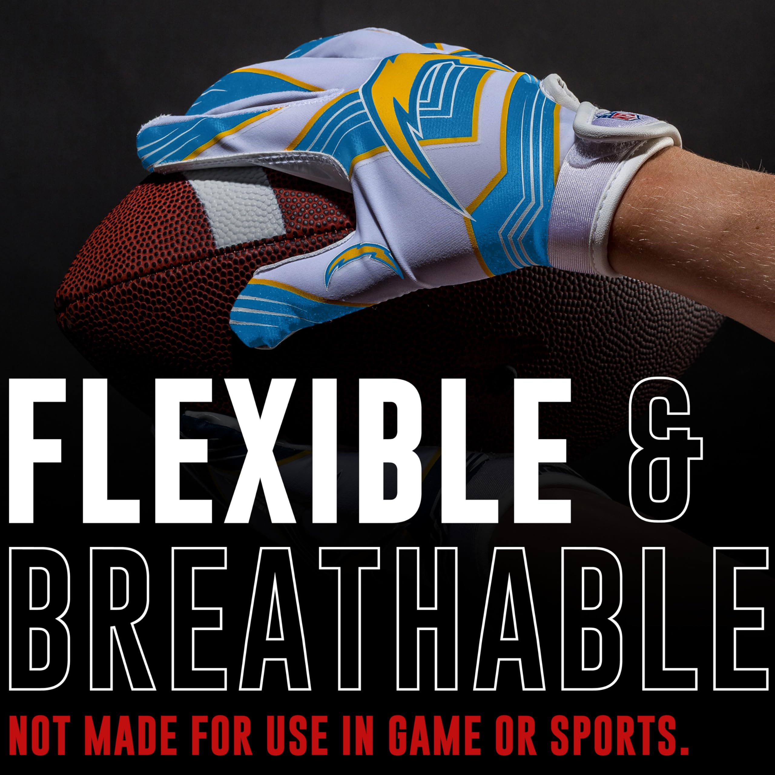 Franklin Sports Gants de Receveur NFL pour Jeunes – Paire avec Paume en Silicone et Logos d'Équipe