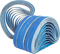 FEIHU 30 pièces 10 x 330 mm bandes abrasives ，corindon de zirconium, grain 60 pour ponceuses à bande pneumatiques, ponceuses à doigts