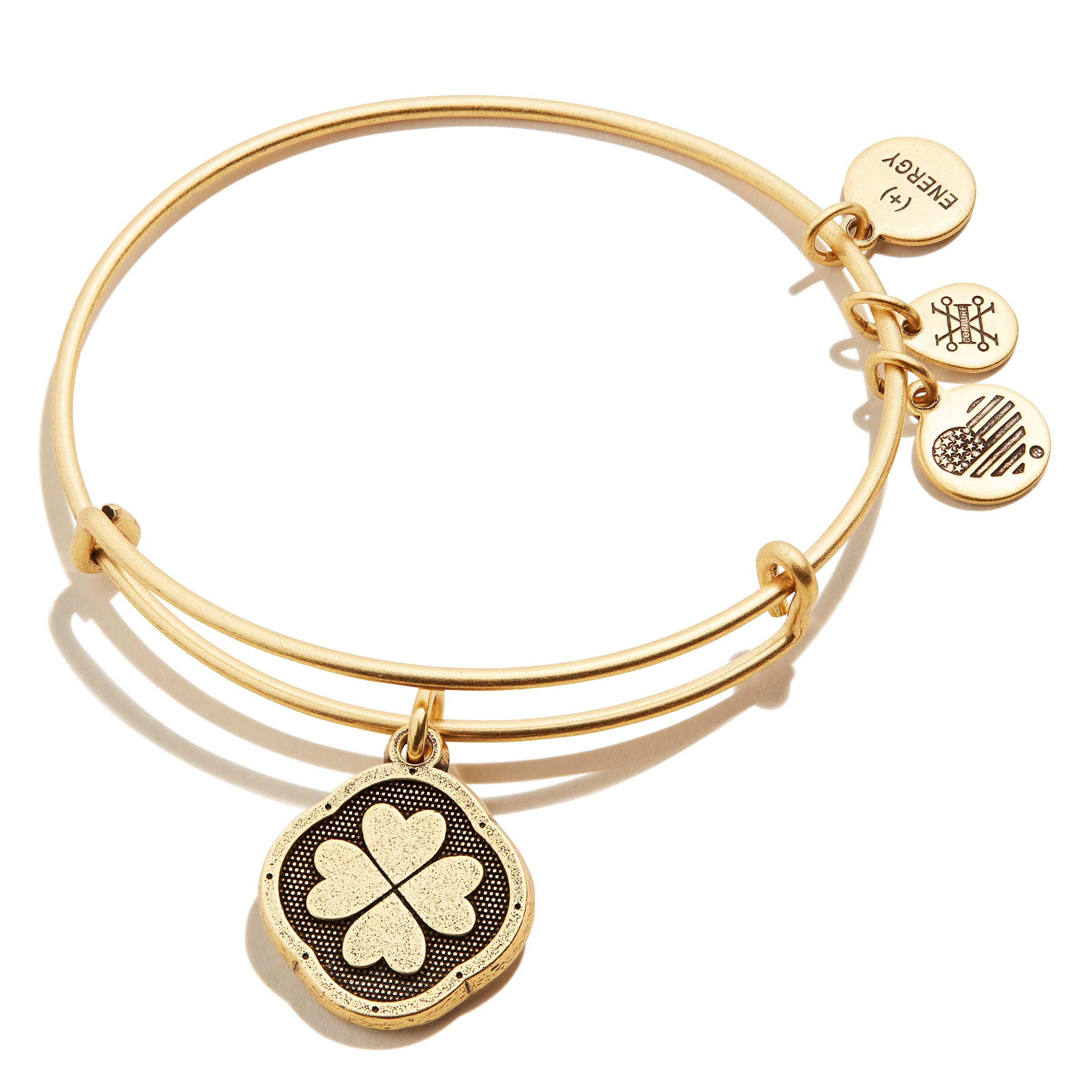 Alex and Ani Four Leaf Clover Charm Bangle