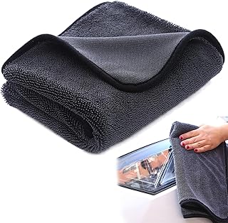Twist Pile Microfiber Cloth, Microfiber Car Drying Towel, Microfiber Cloth for Car Wash, Super Absorbent Drying Microfiber Cleaning Cloth for Car, Home, Kitchen, Window, 60x40cm (1PC)