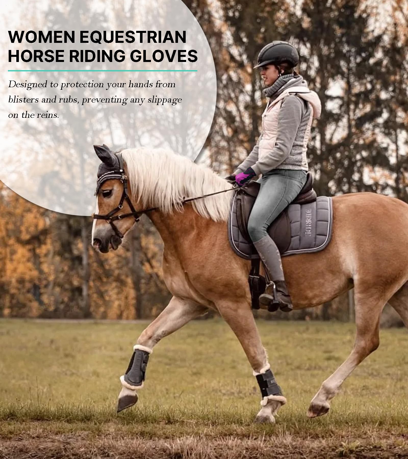 Thapower Guanti da equitazione da donna, guanti da equitazione invernali, per donne e ragazze, motivo stelle, ideali per ciclismo, giardinaggio