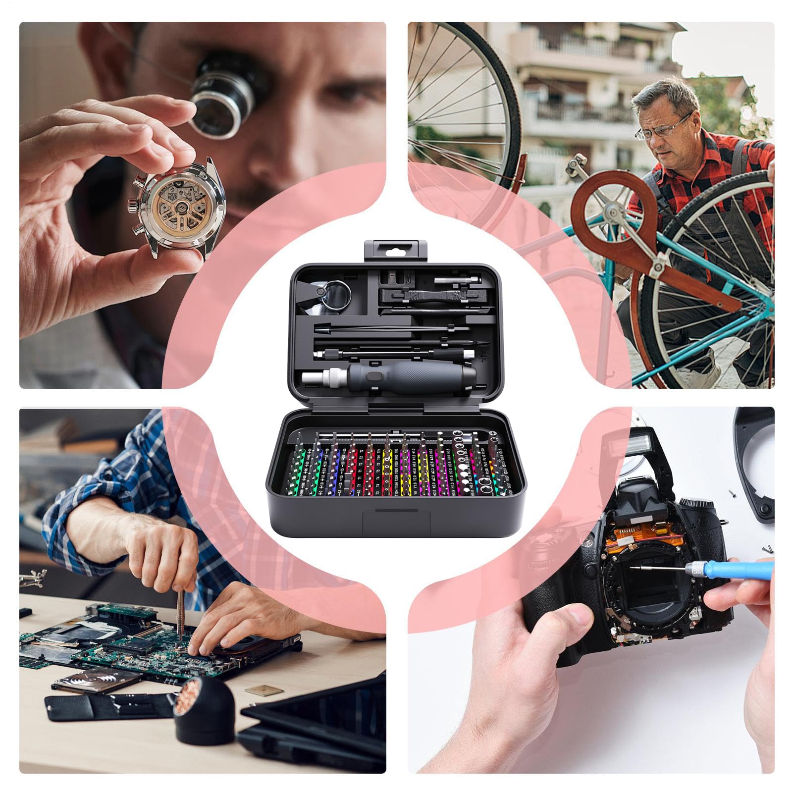 Schraubendreher Ergonomisch und rutschfest für präzise Reparaturen | Schraubendreher-Kit Werkzeug-Set Brille Reparatur-Kit Für Telefon Laptop Brille Kamera Mechanik Haus Auto Reisen Tägliche
