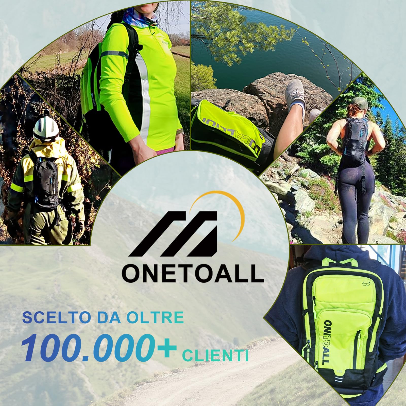 LOCAL LION Zaino MTB, Zaino Bicicletta 6L/12L, Zaini Ciclismo Enduro Leggero con Parapioggia Impermeabile e Copricasco, Zainetti per Idratazione Sciare Moto Running Mountain Bike Unisex Uomo Donna