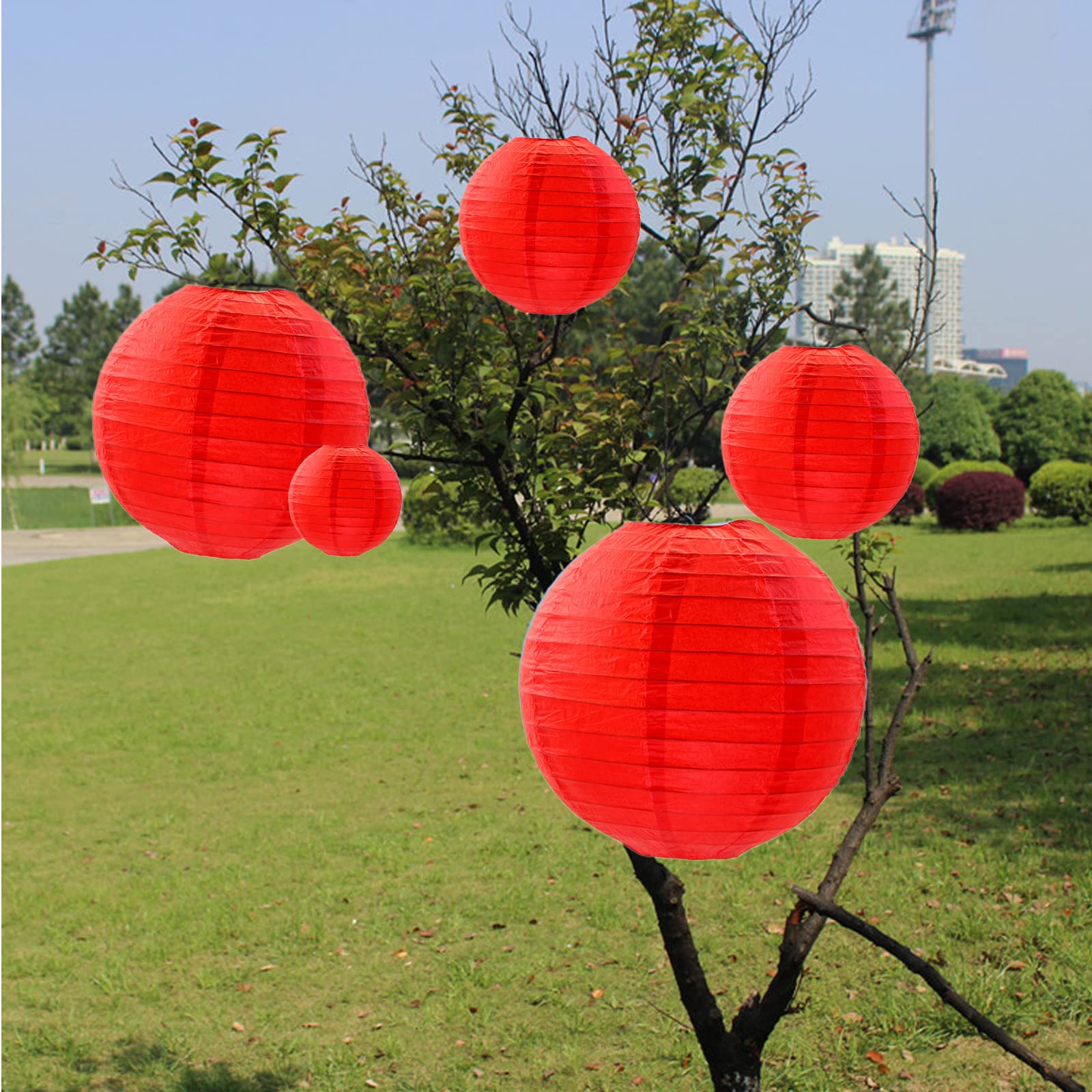 TABLEAU ABAT-JOUR EN Papier Plié (jaune) Lanternes Lampes D'extérieur