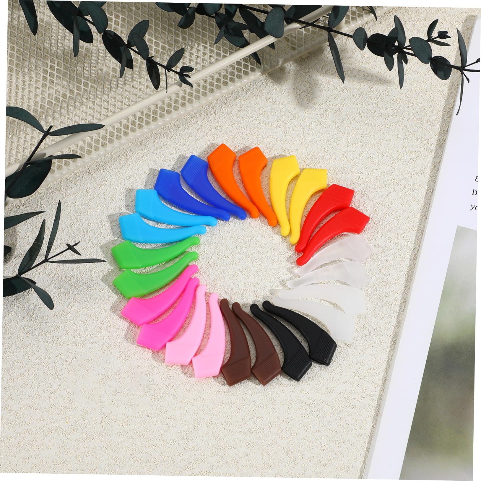 Embouts De Branches De Lunettes En Silicone - Lot De 12 Paires De Supports Pour Lunettes Plaquettes De Nez Réglables