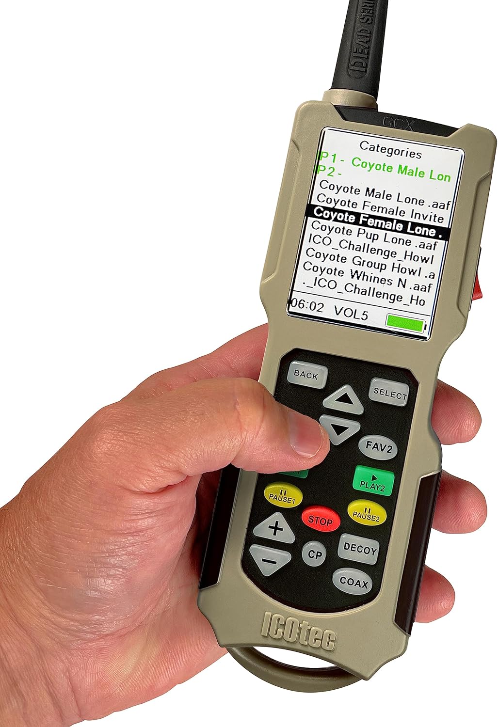 Icotec Nomad+ Programmable Predator Call/Decoy Combo with Bluetooth - 165 Professional Sounds Included - Plays 2 Sounds simultaneously - Holds up to 2,000 Sounds - Pristine Sound Quality - Image 2