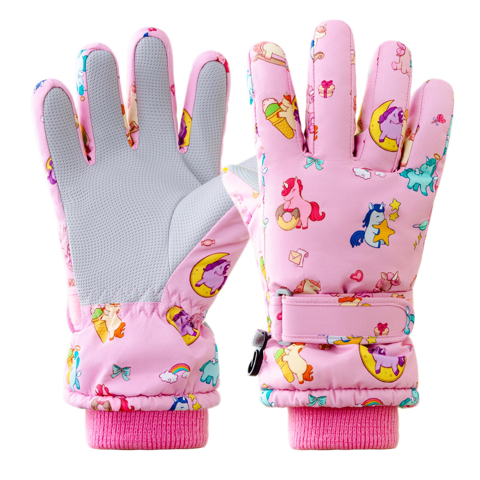 Vihir Skihandschuhe Kinder Winterhandschuhe – Wasserdicht & Winddicht, Extra Warm & Atmungsaktiv für Skifahren, Outdoor-Sport & Reiten – Jungen & Mädchen 4-11 Jahre