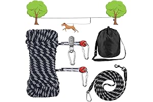 Dog Tie Out Cable with Reflective Dog Leash