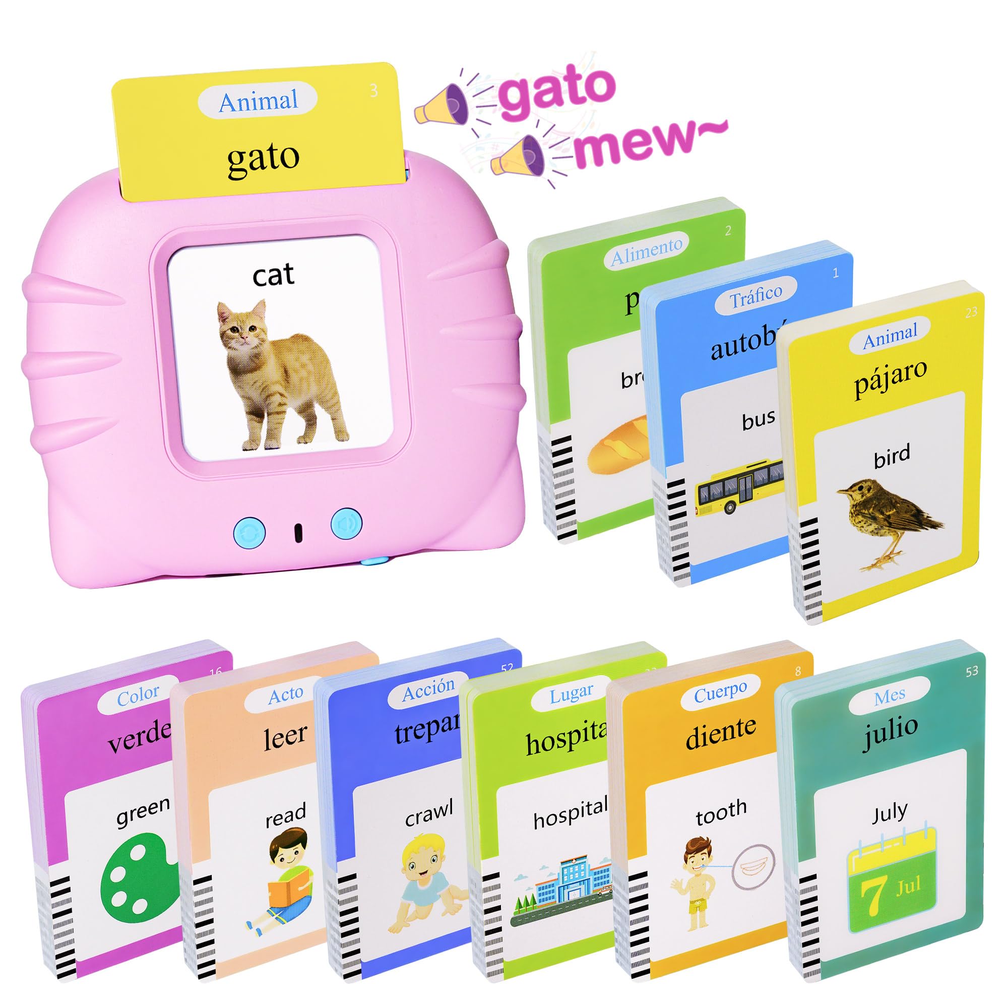 Amazon.com: 510 Spanish Flash Cards for Kids 2-4 Years,Pocket