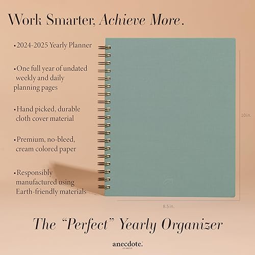 Miniatura 2 de Agenda Anecdote 2024. Agenda 2024-2025 de 8.5 x 10 pulgadas, encuadernada en espiral, semanal, mensual y diario 2024-2025 cuenta con una cubierta