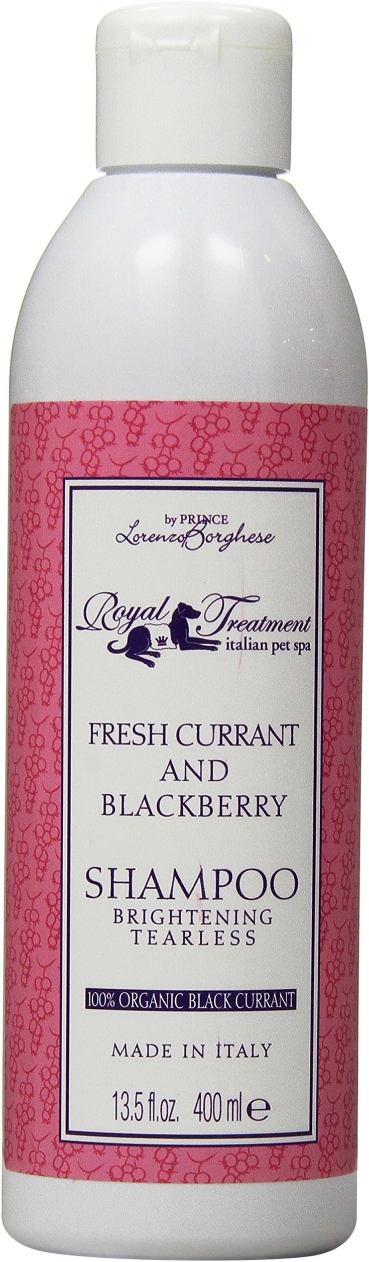 Organic Fresh Currant and BlackBerry with Organic Oatmeal Tearless and Brightening Shampoo for Pets, 13.5-Ounce