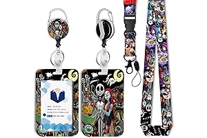 Christmas ID Badge Holder Retractable Clip