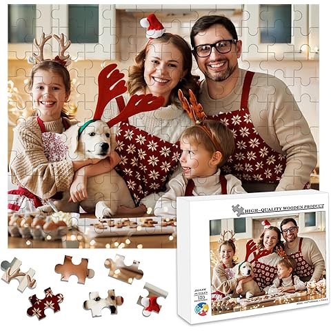 Custom Puzzle 120/200/300/500/1000/1500 Pieces, Personalized Puzzle from Your Own P...