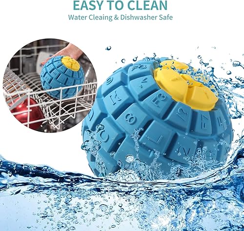 Miniatura 5 de APTMAPT Juguetes interactivos para perros, juguetes para perros, pelota que hace ruido divertido dispensador de golosinas de sonido, juguete de