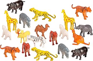 Sponsored Ad - 100 Piece Party Pack Mini Wild Jungle Animals - Plastic Mini Educational Jungle Animal Toys - Fun Gift Part...
