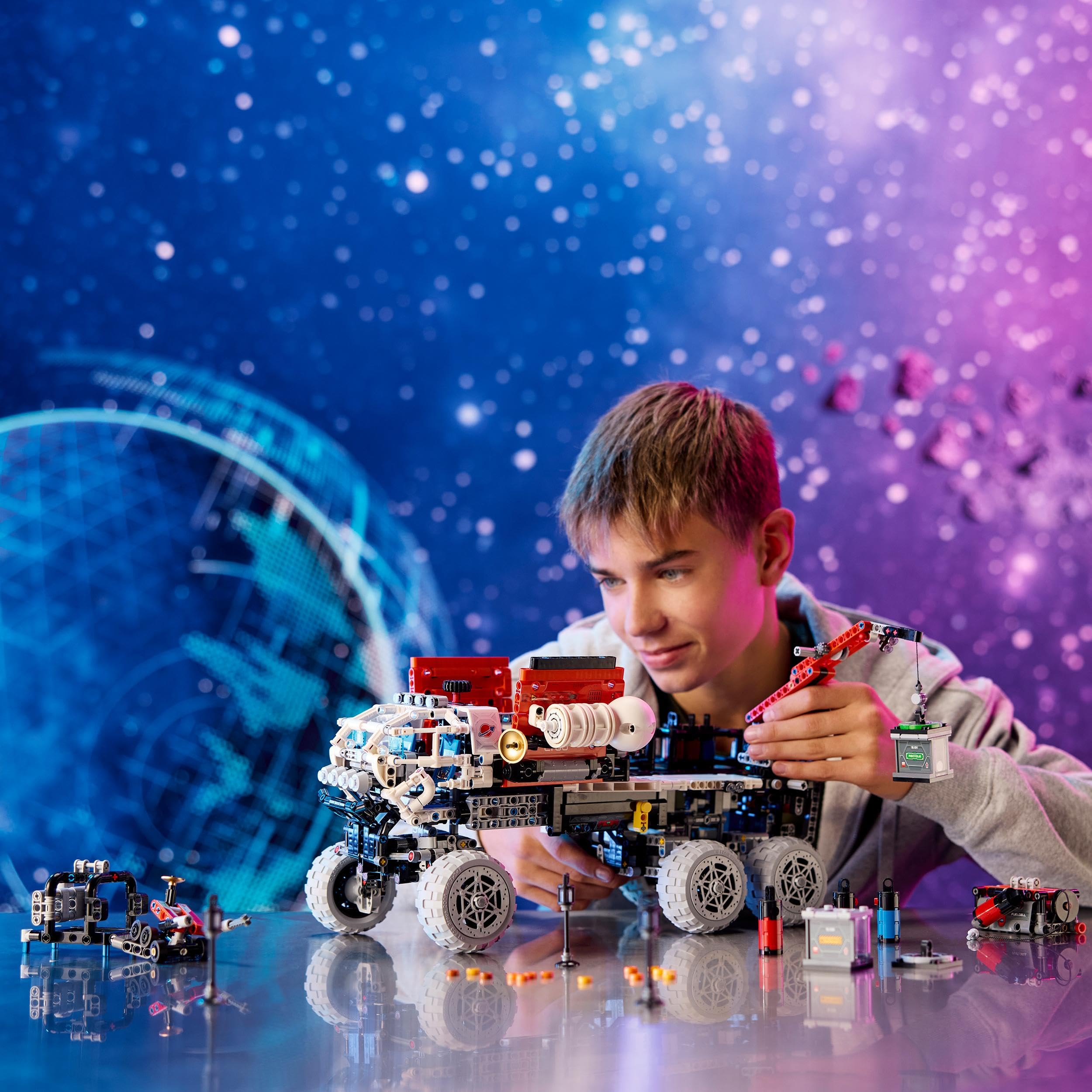 LEGO Technic Marsjański łazik eksploracyjny, Nauka o Kosmosie dla Dzieci, Zabawka Edukacyjna do Zbudowania dla 11-latka, Chłopca i Dziewczynki, Pomysł na Kreatywny Prezent Inspirowany NASA, 42180