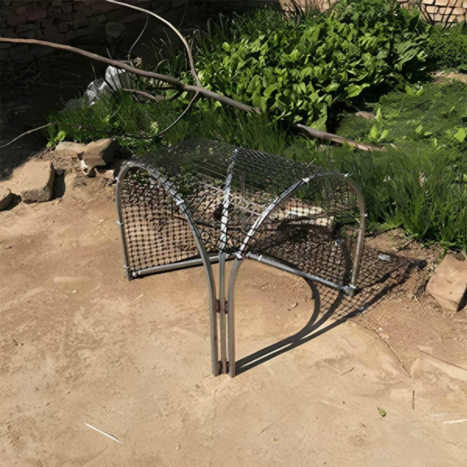 Túnel de metal plegable para pollos, jaula de pollo para patio exterior, instalación rápida, túnel de pollos para bricolaje, adecuado para pollos, patos, mascotas