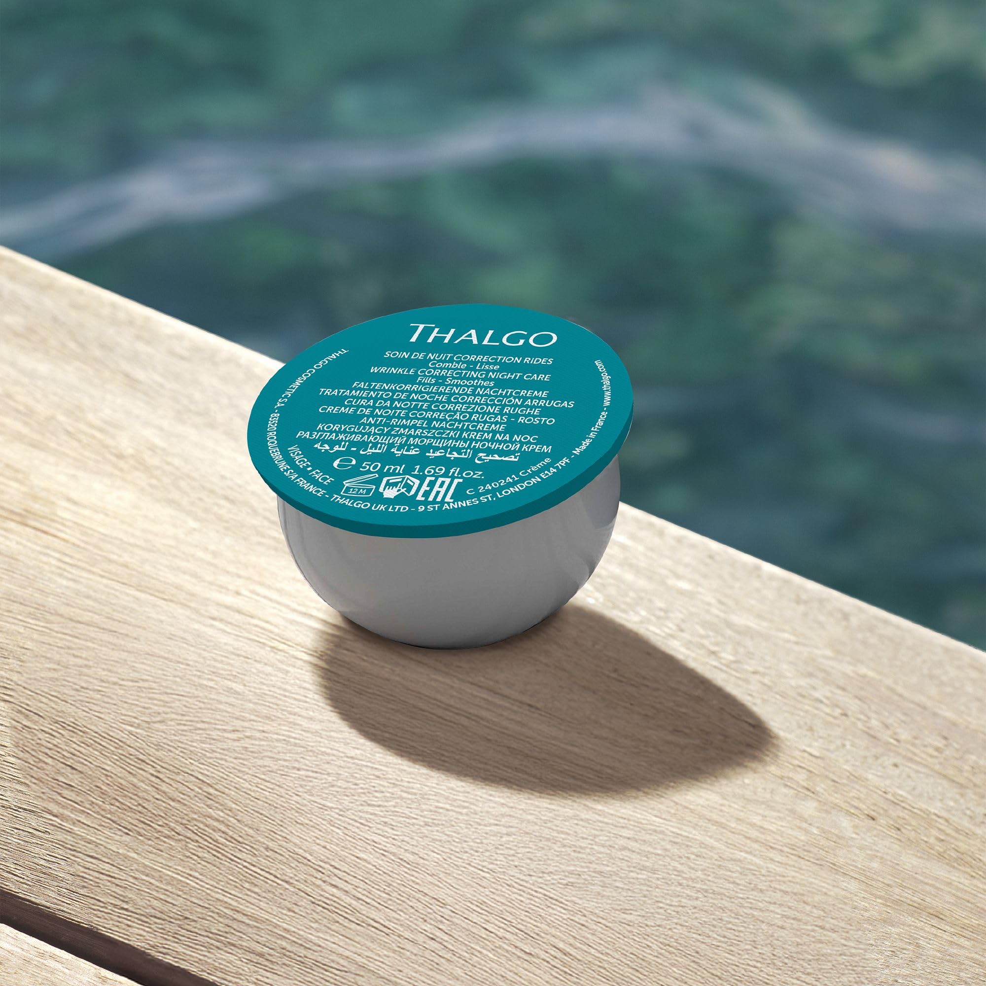 THALGO Refill Faltenkorrigierende Nachtcreme – Hyalu-Procollagène Anti-Falten Nachtpflege mit Retinol-like Wirkstoff, 50 ml