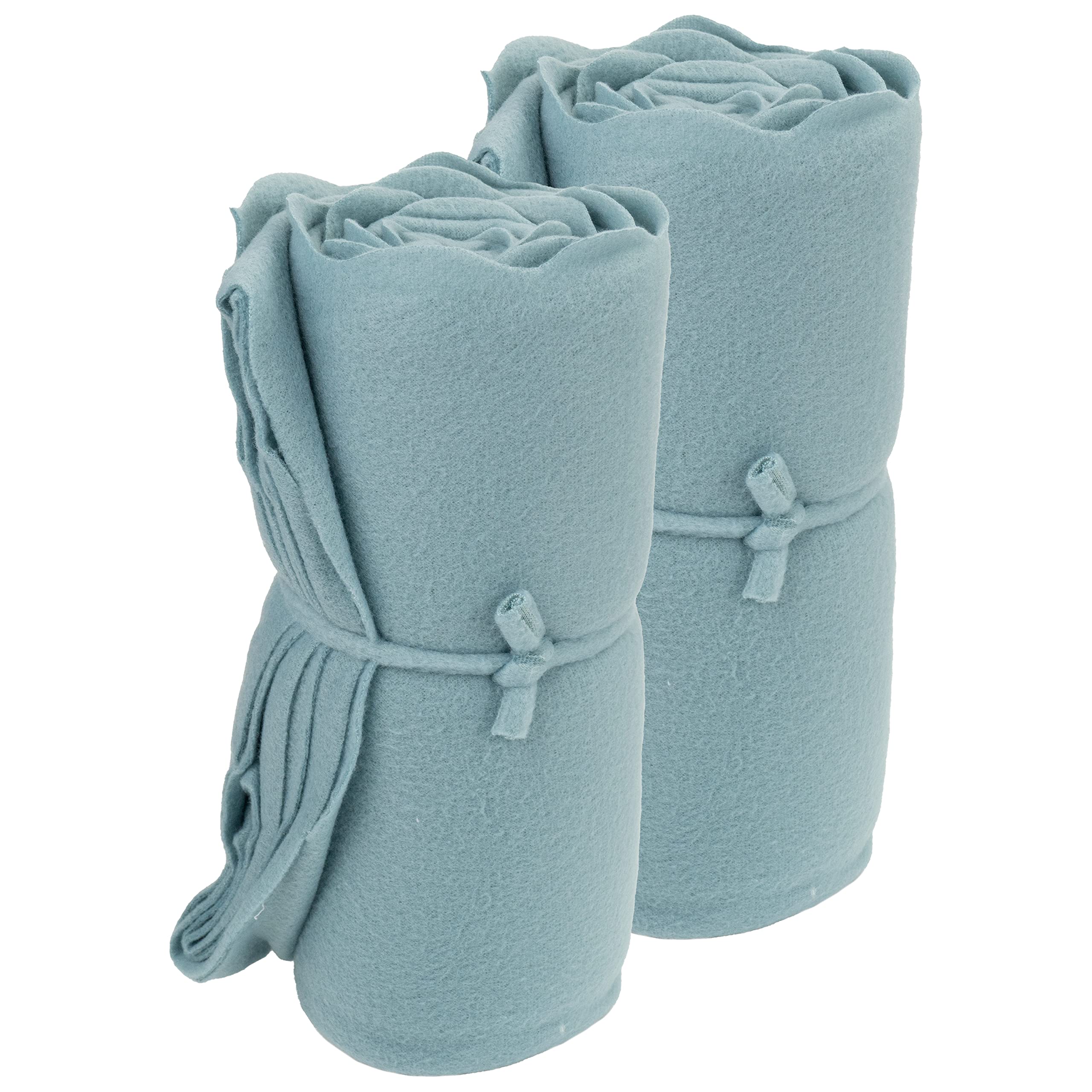 IKEATHORGUN Soft Fleece Sofa Throws, 120x160 Centimetres, Light Blue, 100% Recycled Polyester, Machine Washable, 405.134.61 - Set of 2