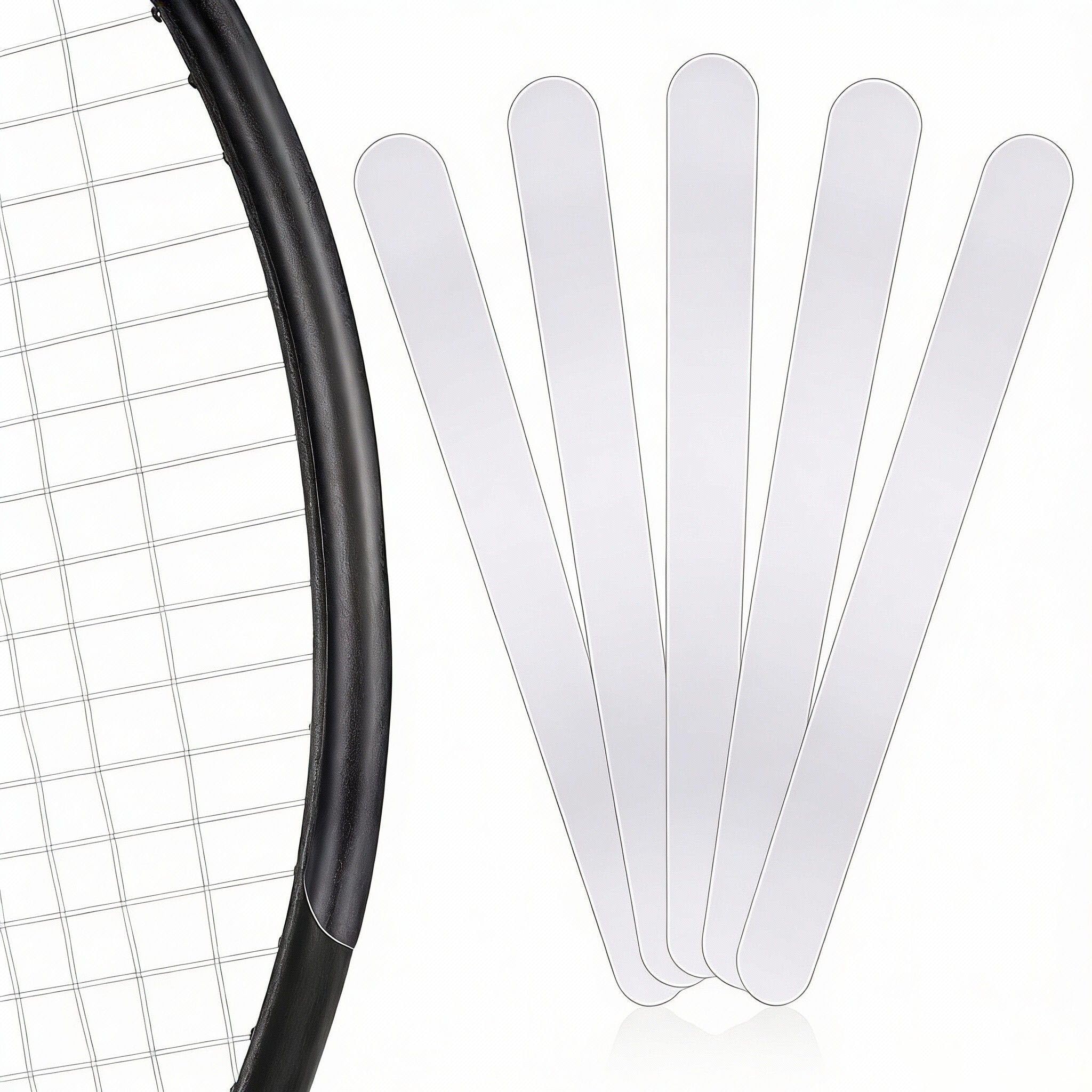 – Tennis Racket Head Protectors, 5 PCS Ultra-Thin Clear TPU Protective Stickers, Compatible with Badminton Padel Table Tennis Racquets, Anti-Scratch Prevents Wear, for Outdoor Sports