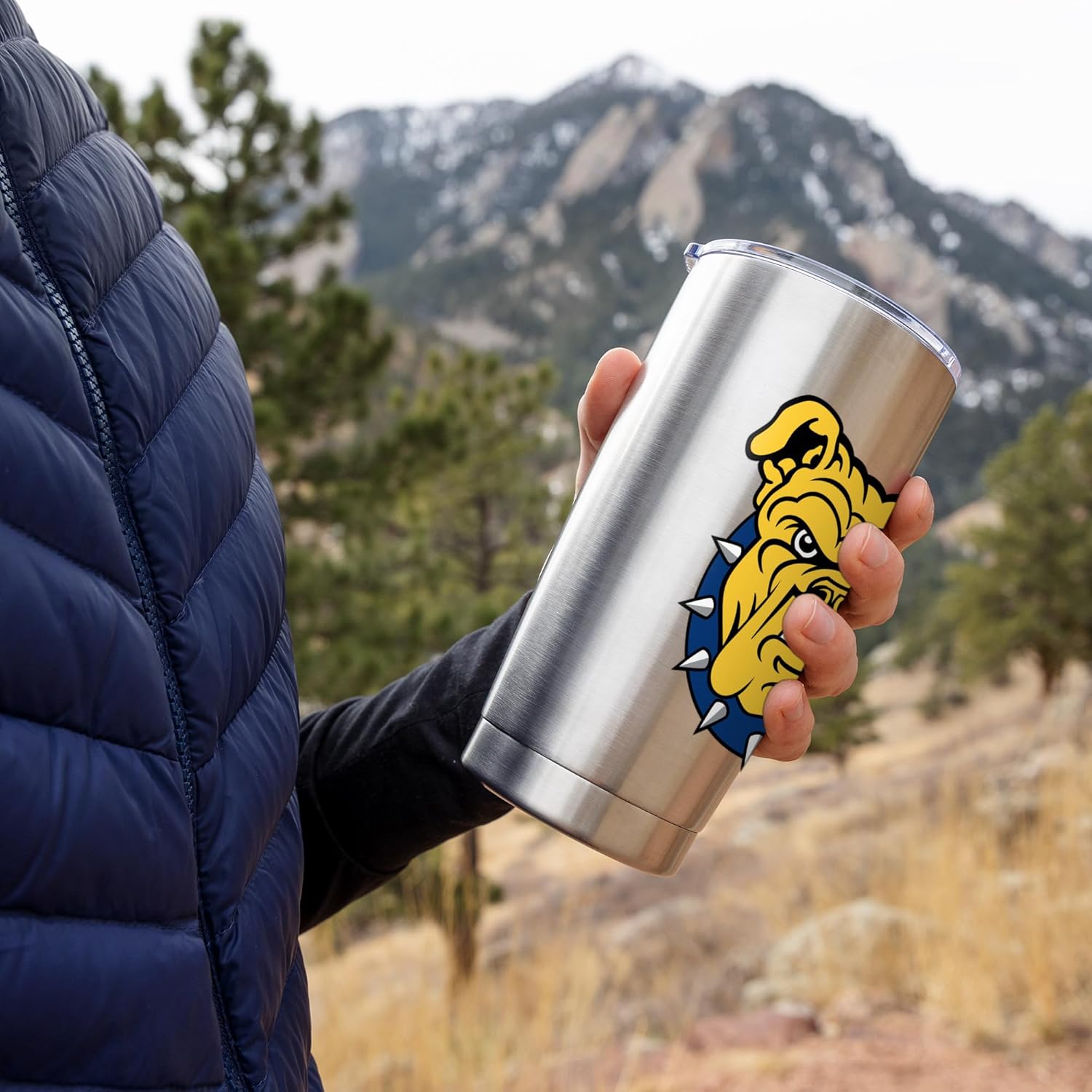Rico Industries NCAA North Carolina A&T Aggies 20oz Stainless Steel Tumbler with Lid - Great For Coffee, Tea, Water or Cocktails